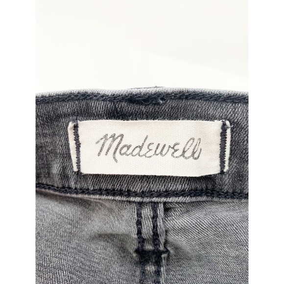 MADEWELL 9" Mid Rise Skinny Jeans Distressed Raw Hem - Picture 6 of 9
